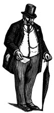 wood-engraving print: Mr Clavering for The Runaway